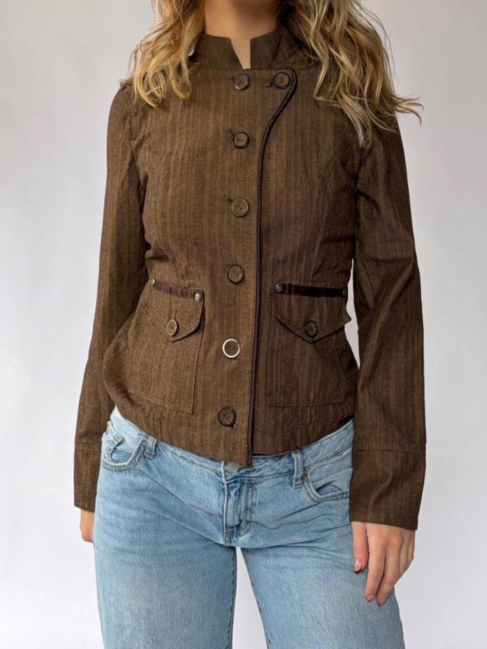Moto Jacket Brown Ruffhewn Cotton Small
